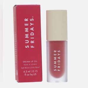 NEW NIB Summer Fridays Dream Lip Oil in Soft Mauve Hydrating Glossy 4.5 ml